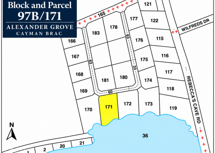 ALEXANDER GROVE SUBDIVISION - CAYMAN BRAC - POND LOT 2