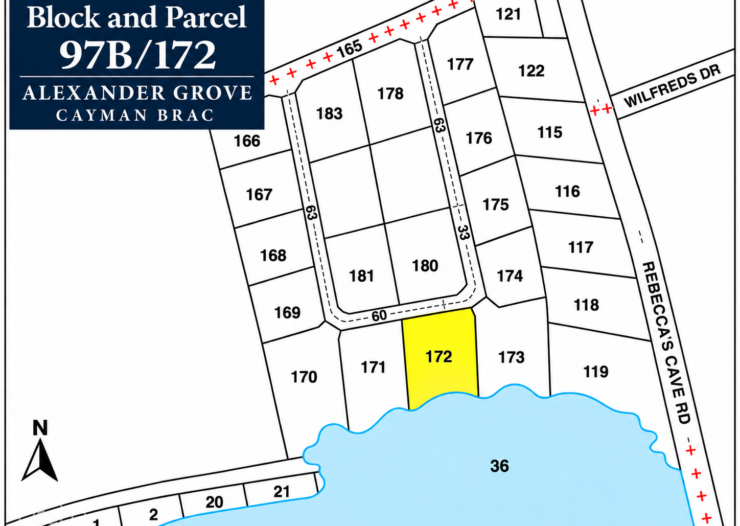 ALEXANDER GROVE SUBDIVISION - CAYMAN BRAC - POND LOT 3