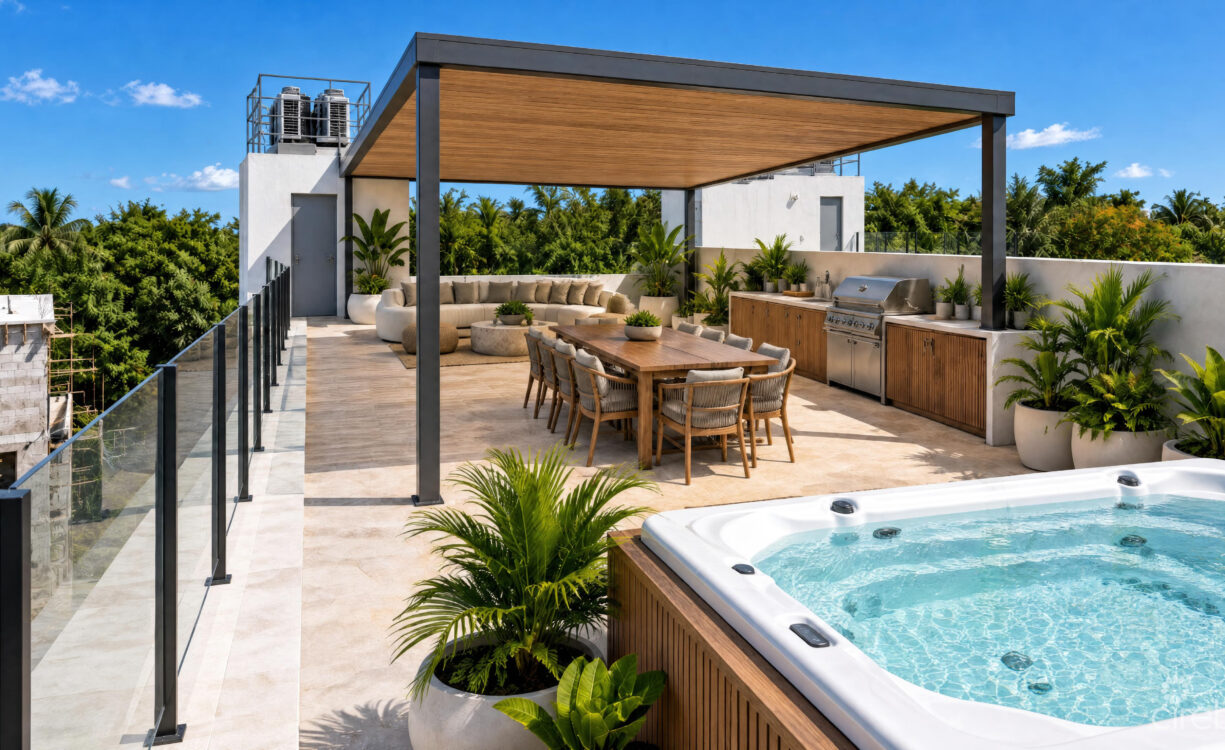 SHORE CLUB #6- OCEAN VIEW PENTHOUSE WITH PRIVATE ROOFTOP TERRACE